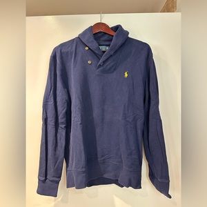 Polo by Ralph Lauren Men’s blue sweatshirt with collar size M